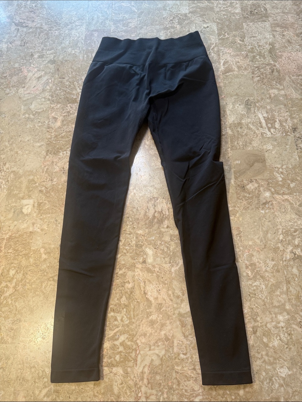 Women's Black High-Waist Ruched Performance Leggings